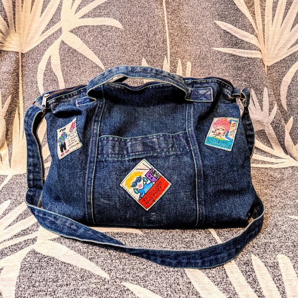 Vintage Handbags - Vintage 80's Denim Jean Hobo Bag